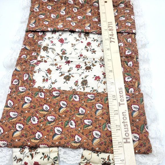 2 Vintage Handmade Quilted Fabric Book Notebook Bible Cover Carrying Case Tote - Picture 8 of 9